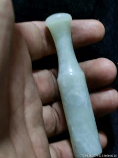 清代和田玉烟嘴-和田玉-7788收藏