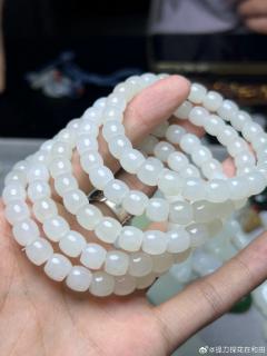 点墨青花单圈手串